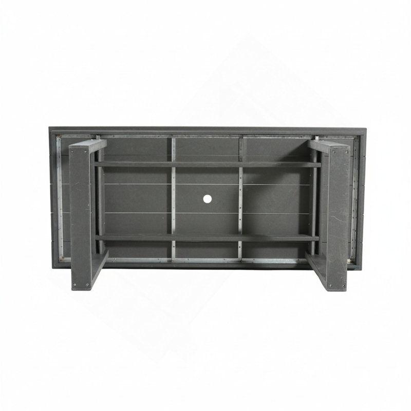 Table de salle à manger et de réunion extérieure grise, Gris