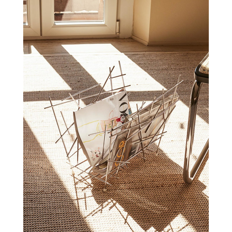Blow Up Magazine Holder, Stainless Steel