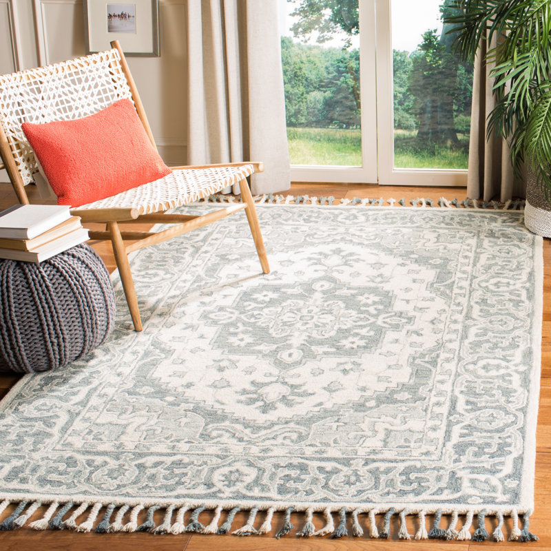 Tapis oriental en laine touffeté à la main Vahakn, Rectangle 6 pi x 9 pi