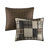 3 Piece Reversible Printed Quilt Set Black/Brown