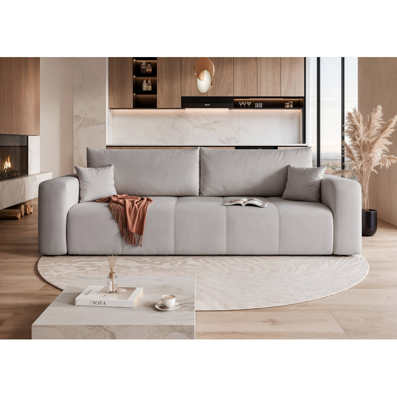 3 Seater Sofa, Light Grey