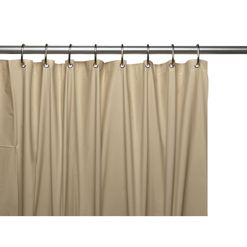 Doublure de douche simple en vinyle magnétisé robuste Ianthe, Taupe, H 72 po x l 72 po