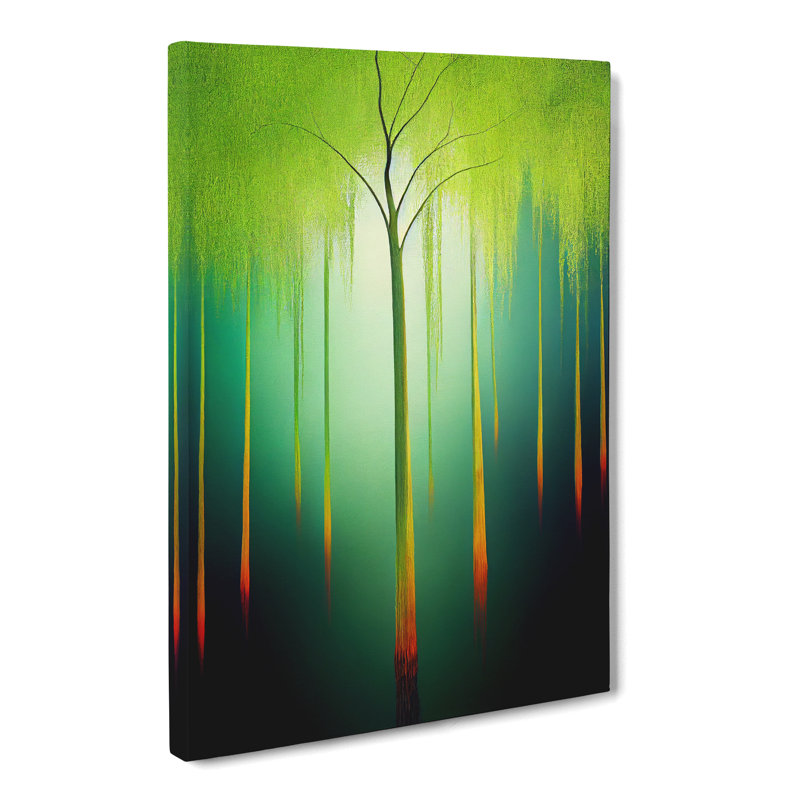 CAN-V0523-2841X Weeping Willow Tree Abstract - Wrapped Canvas Print, 50cm H x 35cm W x 3cm D
