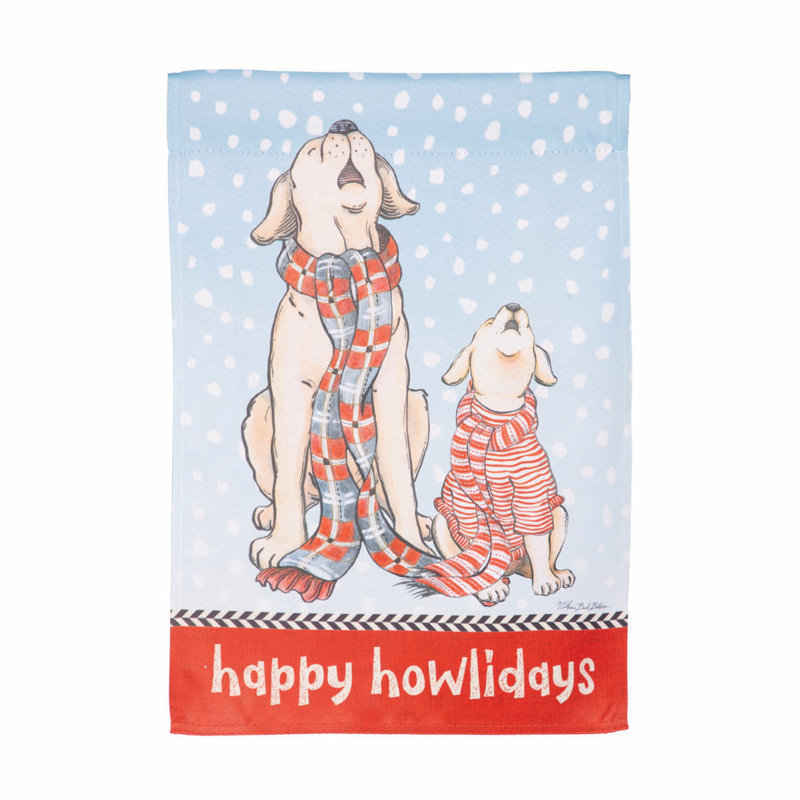 Drapeau de jardin Winter Pups