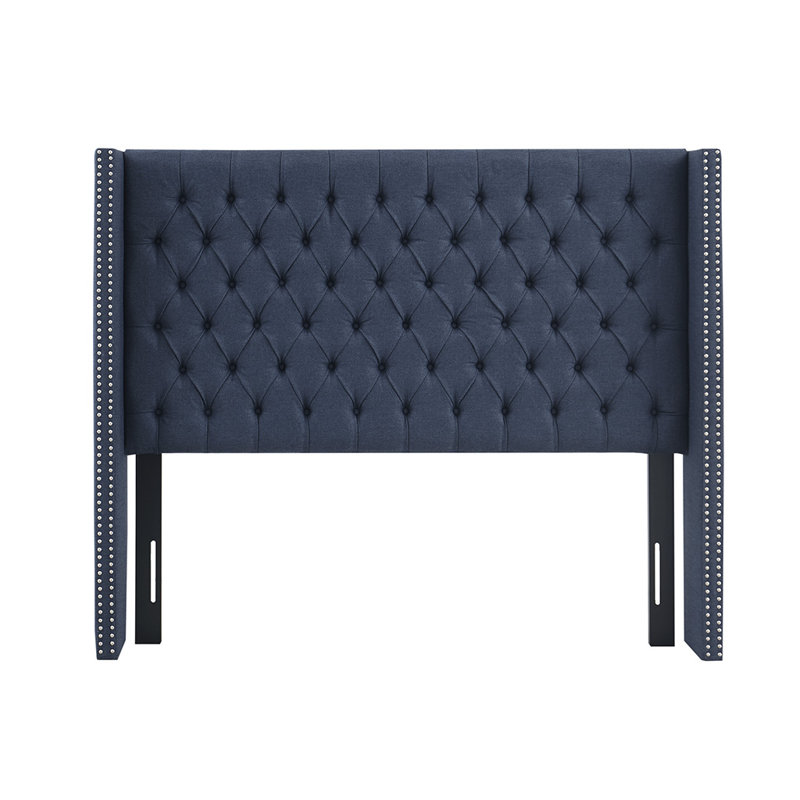 Tête de lit tapissier bleu marine