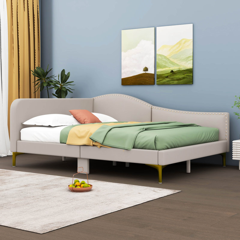 Ruthlene Upholstered Daybed Bed, Full/Double, Beige
