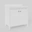 Meuble-lavabo simple 36 po Scalloped - blanc - avec plateau - boutons en nickel brossé-1083820071-1083820057