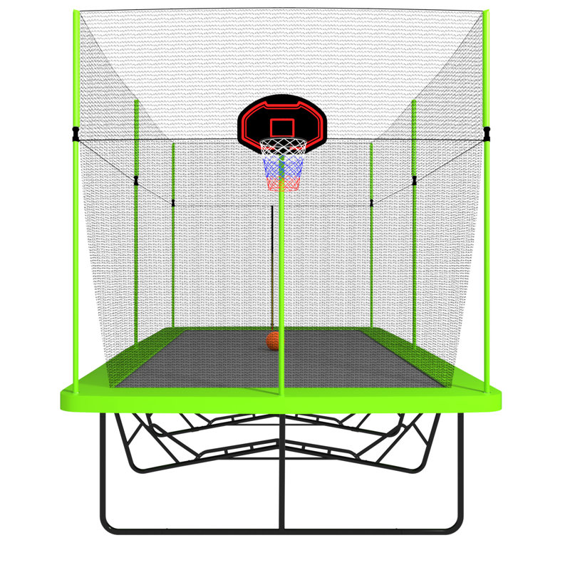 Trampoline rectangulaire d'extérieur 10 x 17 pi avec enceinte de sécurité pour enfants