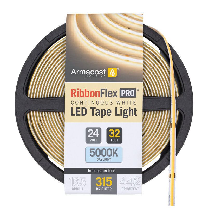RibbonFlex Pro COB, 24 V, 5000 K, 315 lumens / pi, IP20, 10 m, 393,7 po L