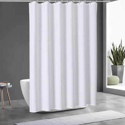 Rideau de douche simple + crochets