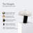 Kingpin 10" Modern LED Table Lamp With Marble Base