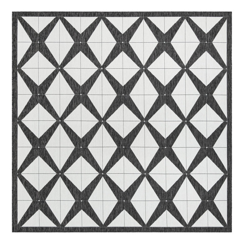Geometric Indoor / Outdoor Rug, Square 10'