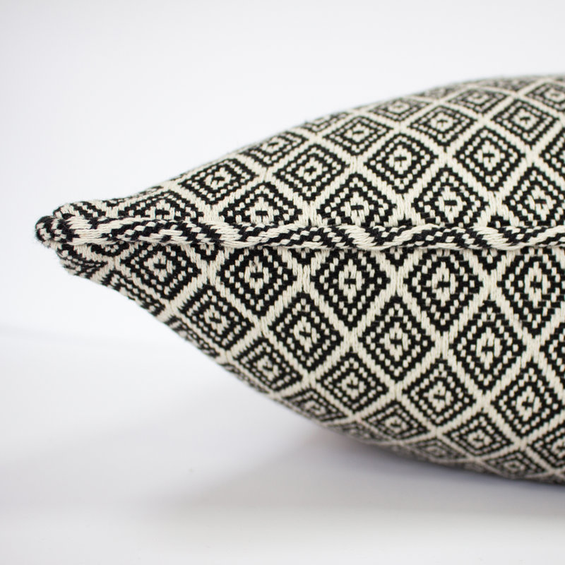 Geometric Square Throw Cushion, Polyester/Polyfill