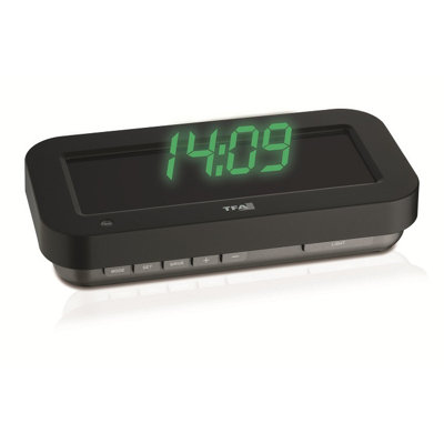 Modern & Contemporary Digital Tabletop Clock in Black
