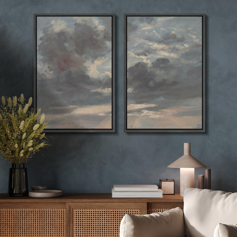 Paire de nuages éthéré 2 - pièces sur, Noir, H 36 po x l 48 po
