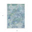 Tapis d'extérieur lavable abstrait bleu et bleu sarcelle 3 pi x 5 pi