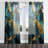 Gold And Green Topaz Agate Granite IV - Abstract Grommet Curtain - Room Darkening Curtain - 1 Panel-646929563-646022052