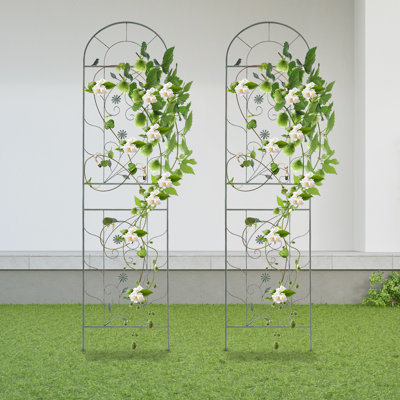 2Pcs Metal Climbing Plant Racks Garden Trellis
