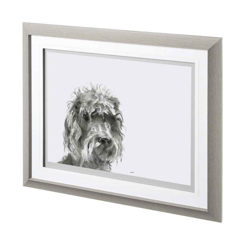 Walk Time 2 a Hand Embelished Textured Framed Art Print Matted under Glass