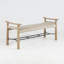 Banc de rangement en chêne massif et papercord-97912222