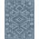 Kehr Bottineau Distressed Southwestern Blue Flat-Weave Rug