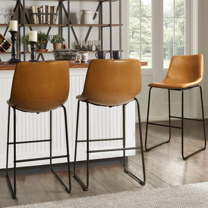 Coutner Height Barstools(Set of 3), Bar Stool (28.7" Seat Height)