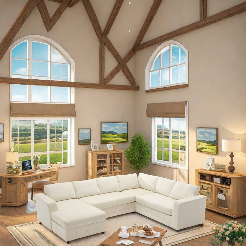 Canapé modulaire Chenille, Chenille beige
