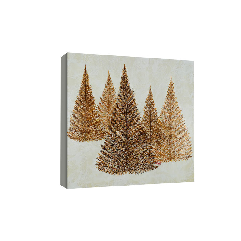 Nature Inspired "Dawnlit Forest" Canvas Wall Art By Karen Biery, 12" H x 12" W, Wrapped Canvas, Does Not Apply