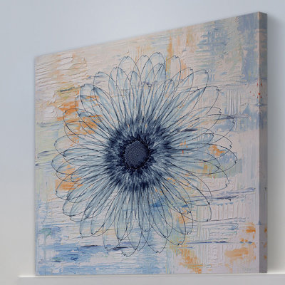 « blue burst fleuri » par parvez taj,, reproduction d’art sur toile tendue
