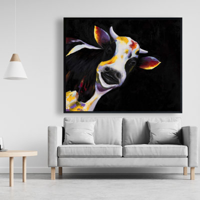 Une drôle de vache, reproduction sur toile
