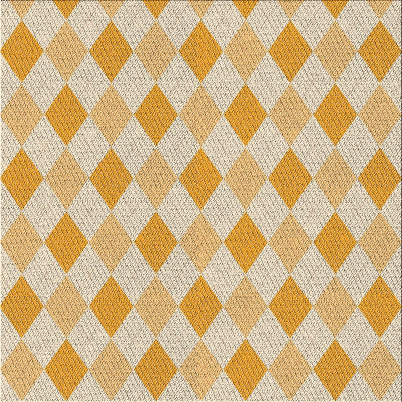Tapis jaune / gris clair Power Loom, Carré 5 pi