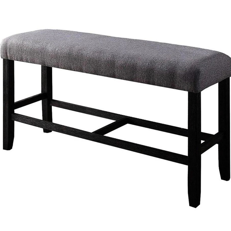 Banc à hauteur de comptoir avec abat-jour patiné, siège rembourré et repose-pieds, siège teinté de 25 po de hauteur, tablier