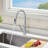 Topcraft Single Handle Single Hole Kitchen Sink Faucet with Sensor-94118633