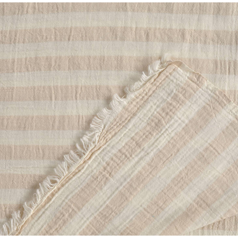 Couvre-lit Kafthan, Beige rayé