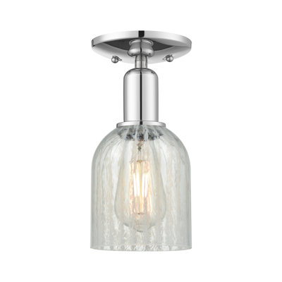 Arcadia - Caledonia - 1 Light Semi-Flush Mount with Mouchette Shade