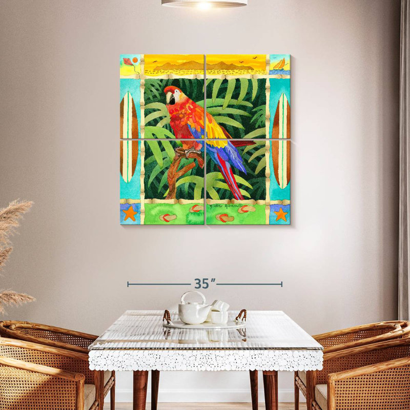 Brampt Surf Parrot, 38" H x 38" W