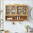 39.37'' Retro 4-Door Wall Mounted Cabinet with Open Hook Rack-126619662