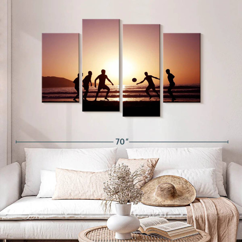 Beach soccer silhouette Sireci, H 32 po x l 52 po