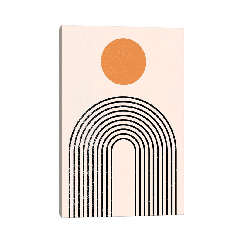 Mid Century Sunrise by EnShape - Wrapped Canvas Print, 66.04 cm H x 45.72 cm W x 1.91 cm D