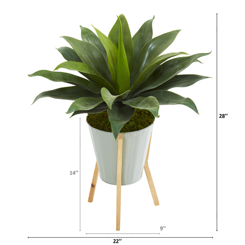 Plante agave artificielle en pot de fleurs