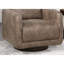 Similicuir, fauteuil pivotant, style Mid-Century moderne, taches relaxantes, base en bois transitionnelle, ressort, rembourrage en mousse, bois massif-756742948