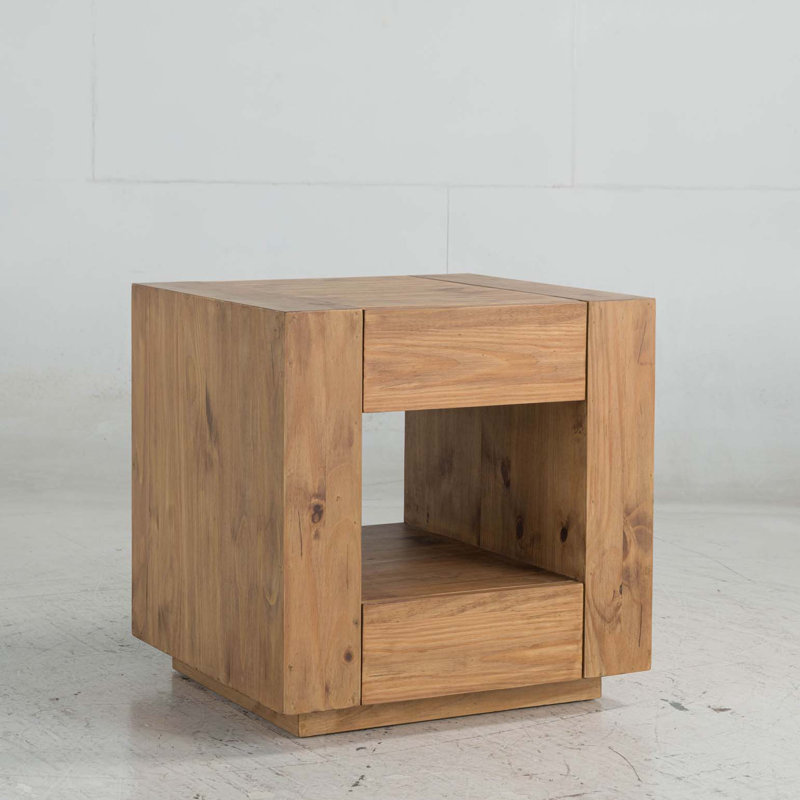 Oak Finish End Table
