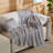 Cozy Winter Collection Bedsure 5 Pieces Cotton Comforter Set with Cotton Waffle Throw Blanket-110189433-110189439