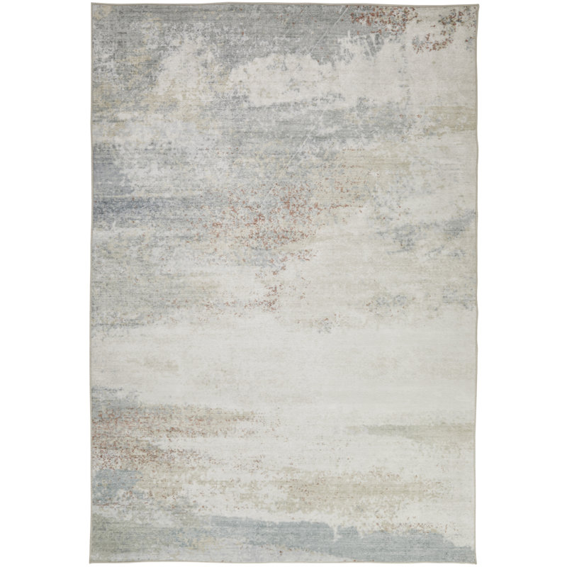 Abstract Light Multi Washable/Stain Guarded Area Rug, Rectangle 200 x 300 cm