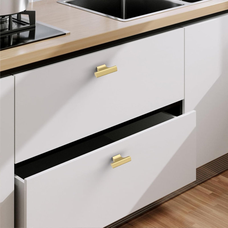 Paquet de 10 boutons d'armoire - Quincaillerie de cuisine et de tiroir en alliage d'aluminium durable avec vis sécurisées pour une installation facile