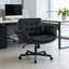 Ensemble de 2 chaises de bureau 32,7 po de largeur en cuir de polyuréthane de qualité supérieure avec accoudoirs réglables à 5 positions et siège large adapté aux animaux de compagnie-1014265301-1014265304