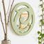 Wooden Oval Frame Wall Monogram with C Letter, Green-1664524416-1664524417