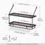 Metal Rectangle Wall Mounted Pot Rack-1102588832