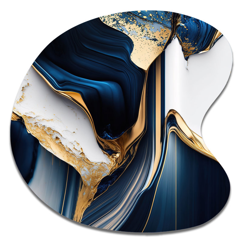 «Wally - Unique Shape Abstract Abstract Wall Art», reproduction de sculpture murale asymétrique en métal, H 33 po x l 33 po