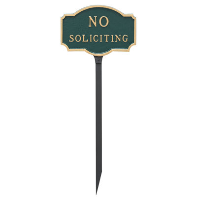 Petite Montague No Soliciting Statement Garden Sign